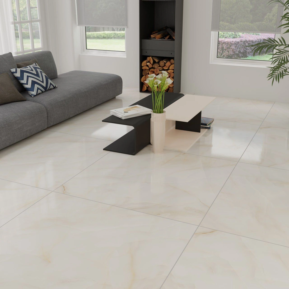 پرسلان کف مدل آینور سایز 120×120 کاشی حافظ 